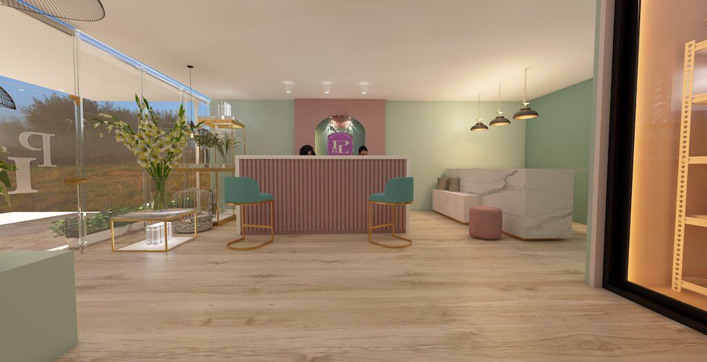 Boutique flowercustom counter in Petals & Leaves, Sherouk