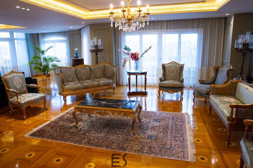 luxury guests area of a luxury flat after ceiling and wall renovation in Heliopolis area in cairo