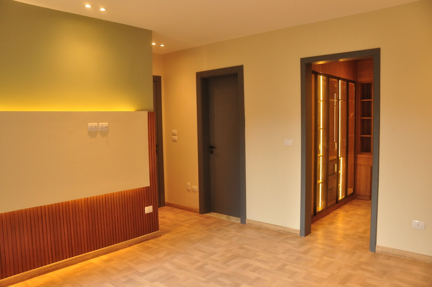 Minimalist master bedroom with clean lines and soft lighting in Sodic Eastown project